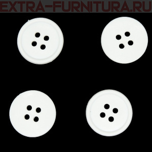 Пуговицы 20/4 термохимостойкие цв.белый, уп.1000шт