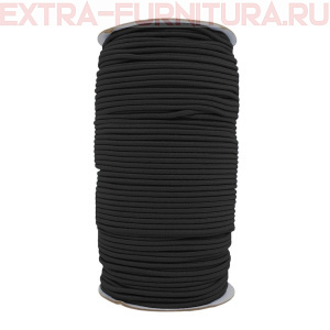 Резинка шляпная 3мм цв. черный (уп.100м) Резинка шляпная 3мм цв. черный (уп.100м)