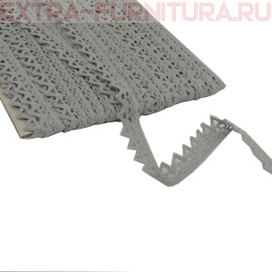 Тесьма вязаная арт.TBY-5036.25 шир.10мм, цв.25 св.серый, уп.10м