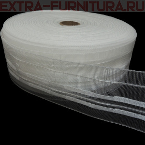Лента шторная шир.60мм арт.606-0 органза, уп.50м*30уп.