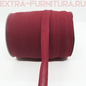 Косая бейка х/б  15мм 132м цв.178 коричнево-красный