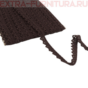 Тесьма вязаная арт.TBY-5036.27 шир.10мм, цв.27 коричневый, уп.10м