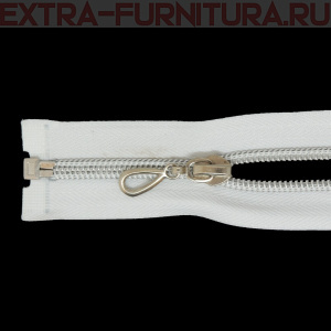 Молния спираль декор Т7 85см цв.белый/серебро