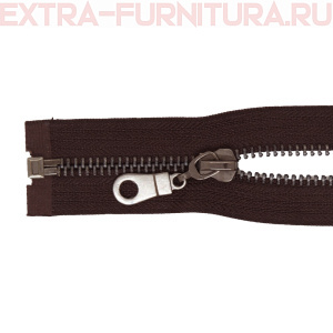 Молния Металл Т5 1 замок, 75 см, оксид, цв. коричневый