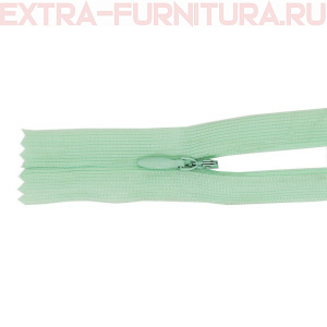 Молния потайная № 3, 50 см, цв. 199 мята п/э пл.9,3 гр/м