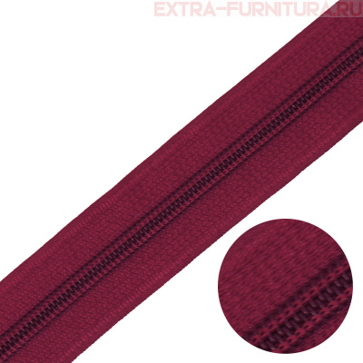 Молния рулонная спираль тип Т5, цв.177 бордо, пл.14 гр/м