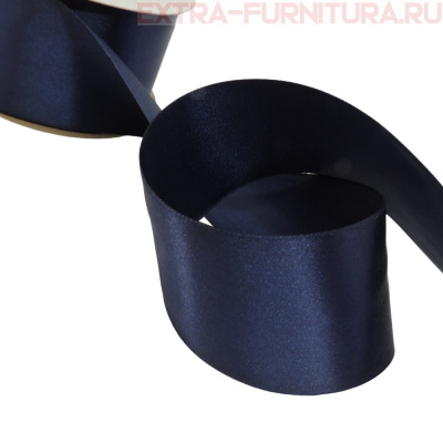 Лента атласная 50 мм цв.162 синий рул.27,42м