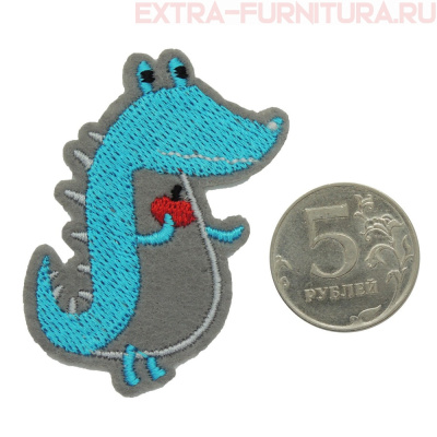 Термоаппликация Крокодил с яблоком