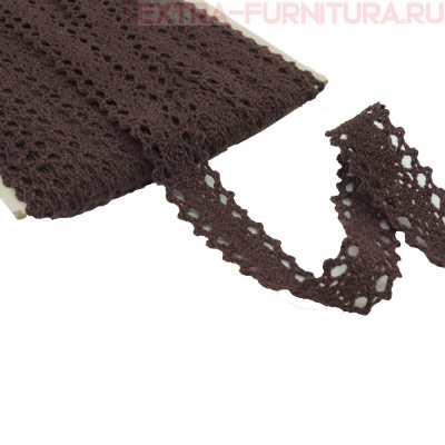 Тесьма вязаная арт.TBY-6307-1 шир.20мм, цв.27 коричневый, уп.10м