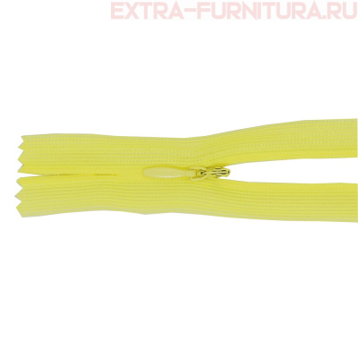Молния потайная № 3, 50 см, цв. 108 светло-жёлтый п/э пл.9,3 гр/м