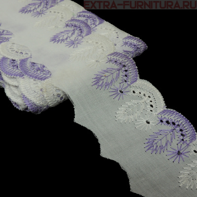 Шитье арт.ТСВ-2028 шир.5см, цв. бело-сиреневый, уп. 13,71м